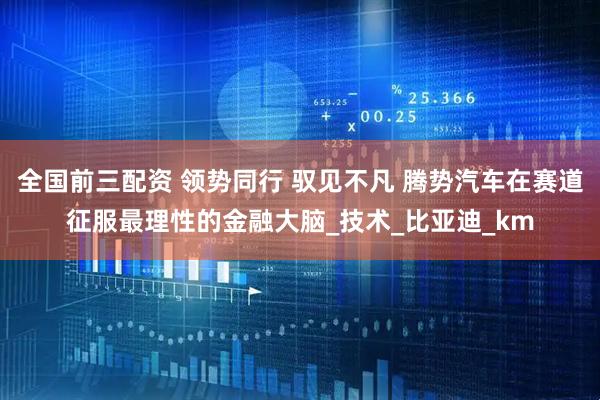 全国前三配资 领势同行 驭见不凡 腾势汽车在赛道征服最理性的金融大脑_技术_比亚迪_km